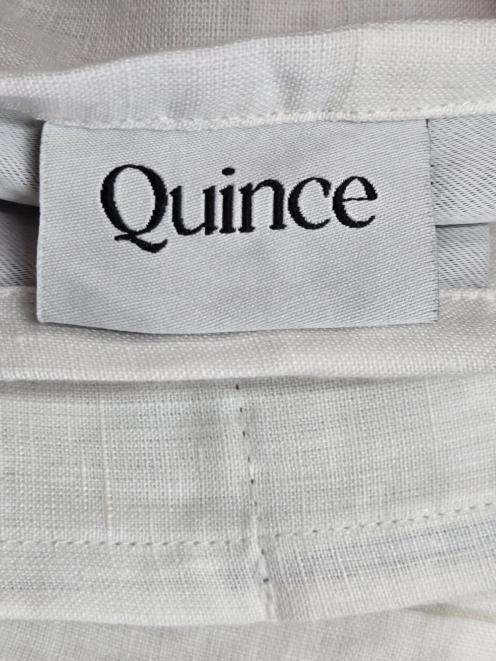 QUINCE Set Of 2 48x96 European Linen True Blackout Curtains White 9178